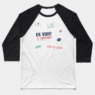 Be Kind Christian Sticker Pack Baseball T-Shirt